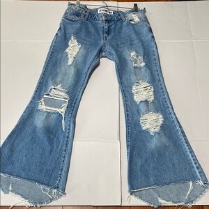 The Laundry Room bell Bottom Flare Distressed.